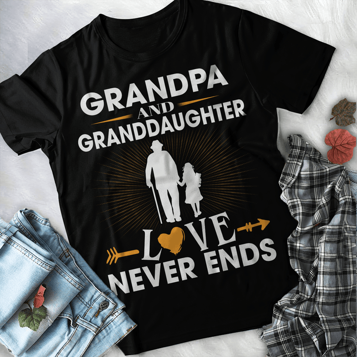 Grandpa And Granđaughter, Love Never Ends T shirt PL