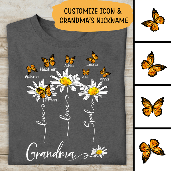 Live Love Spoil Grandma Personalized T-shirt Best Gift For Mama Gigi