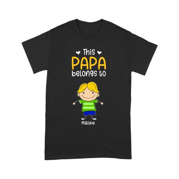 Personalized Papa Belongs T-shirt - Best gift for father's day