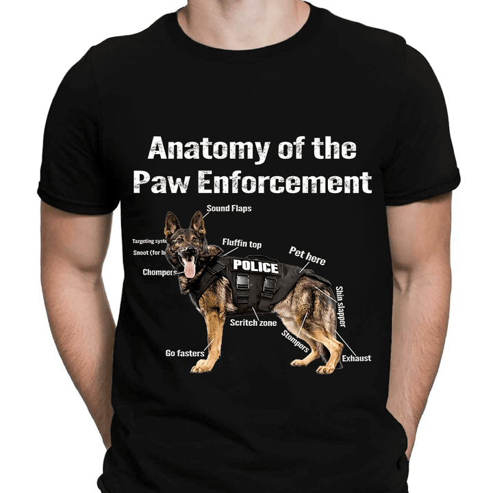 Gifts For Police Dog Anatomy Of The Paw Enforcement Classic T-Shirt