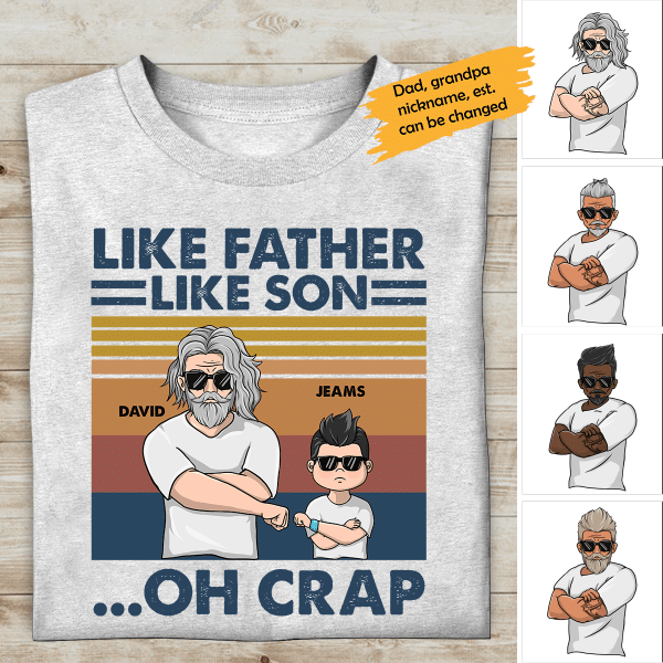 Father And Son Personalized T-shirt Family Custom Shirt, Gift For Family