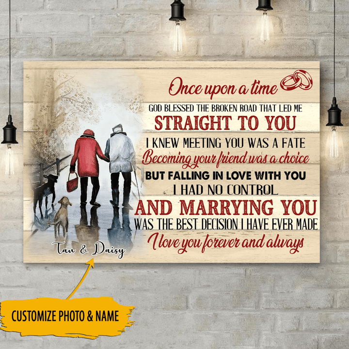 Marrying You Was The Best Decision Customized  Canvas Poster, Best Gifts For Old Couple