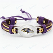 Baltimore Ravens Leather Bracelets