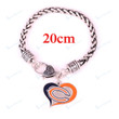 Denver Broncos Heart Shape Twist Chain Bracelet