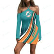 Miami Dolphins Halter Lace-up Dress 003