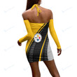 Pittsburgh Steelers Halter Lace-up Dress 006