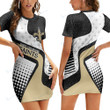 New Orleans Saints Casual Short Sleeve Bodycon Mini Dress BG15