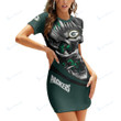 Green Bay Packers Casual Short Sleeve Bodycon Mini Dress BG17