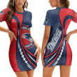 New England Patriots Casual Short Sleeve Bodycon Mini Dress BG19