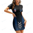 Dallas Cowboys Personalized Casual Short Sleeve Bodycon Mini Dress BG45