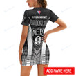 Brooklyn Nets Personalized Casual Short Sleeve Bodycon Mini Dress BG58