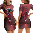 Atlanta Falcons Casual Short Sleeve Bodycon Mini Dress BG63