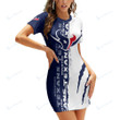 Houston Texans Casual Short Sleeve Bodycon Mini Dress BG108