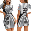 Las Vegas Raiders Casual Short Sleeve Bodycon Mini Dress BG133