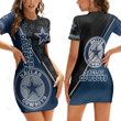 Dallas Cowboys Casual Short Sleeve Bodycon Mini Dress BG147