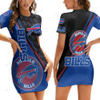 Buffalo Bills Casual Short Sleeve Bodycon Mini Dress BG153