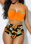 Miami Dolphins Sexy Print Bikini Swimsuit 55