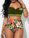 Green Bay Packers Sexy Print Bikini Swimsuit 73