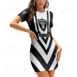 Las Vegas Raiders Short Sleeve Bodycon Mini Dress BG287