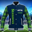 Seattle Seahawks Personalized Baseball Jacket BG61