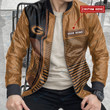 Green Bay Packers Personalized New Leather Bomber Jacket  55
