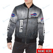 Buffalo Bills Personalized New Leather Bomber Jacket  33