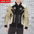 New Orleans Saints Personalized New Leather Bomber Jacket  204