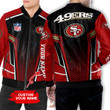 San Francisco 49ers Personalized New Leather Bomber Jacket  45