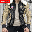 New Orleans Saints Personalized New Leather Bomber Jacket  204
