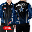 Dallas Cowboys Personalized New Leather Bomber Jacket  47