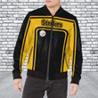 Pittsburgh Steelers Personalized New Leather Bomber Jacket  180