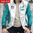 Miami Dolphins Personalized New Leather Bomber Jacket  193