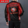 San Francisco 49ers Personalized New Leather Bomber Jacket  179