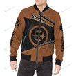 Pittsburgh Steelers Personalized New Leather Bomber Jacket  30