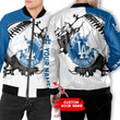 Los Angeles Dodgers Personalized New Leather Bomber Jacket  183