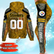Pittsburgh Steelers Personalized Leggings And Hoodie BG88