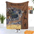 Deer Hunting Personalized Name Quilt and Blanket 040
