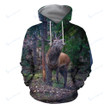 3D All Over Printed Deer T-shirt Hoodie