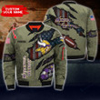 Minnesota Vikings Personalized Thick Bomber Jacket CS59