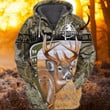 Deer Hunting Personalized Name 3D All Over Printed Shirts 460