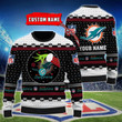 Miami Dolphins Personalized Woolen Sweater BG51