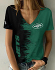 New York Jets Summer V-neck Women T-shirt BG22