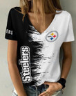 Pittsburgh Steelers Summer V-neck Women T-shirt BG29