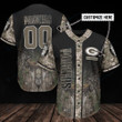 Green Bay Packers Personalized Baseball Jersey BG382