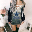 Dallas Cowboys Lace-Up Sweatshirt BG05