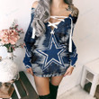 Dallas Cowboys Lace-Up Sweatshirt BG12