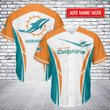 Miami Dolphins Personalized Baseball Jersey BG447