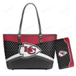 Kansas City Chiefs Leather Tote Hand Bag and Purse Set BB02