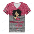Tampa Bay Buccaneers Personalized Summer V-neck Women T-shirt BG46