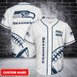 Seattle Seahawks Personalized Baseball Jersey BG531
